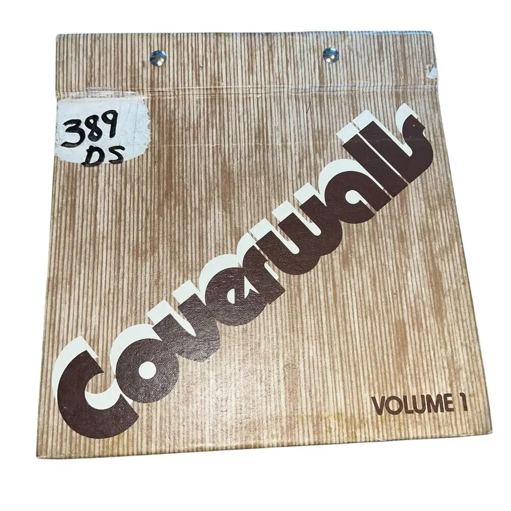 Vintage 1970s Coverwalls Volume 1 sample textured wallpaper binder book neutral